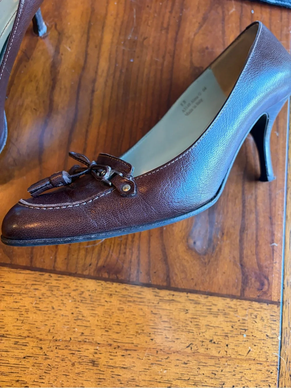 Vintage Coach Brown Tassel Leather Pumps - Women